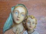 Vintage polystone wanddecoratie, Maria en Jezus, Antiek en Kunst, Ophalen of Verzenden