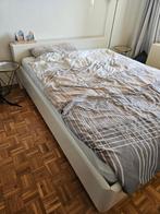 Bed goed en stabiel met lattenbodem (2 stuks 200 x 80 cm), Ophalen, Gebruikt, Eenpersoons, Wit