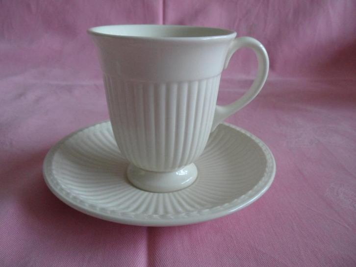 6 st Wedgwood Edme Early Morning koffiekop en -schotels zgan, Huis en Inrichting, Keuken | Servies, Zo goed als nieuw, Kop(pen) en/of Schotel(s)