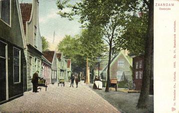 Zaandam Oostzijde - volk kar - 1905 - ongelopen beschikbaar voor biedingen