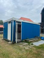 Bouwkeet (met wc en kitchenette) en 20 ft  container + afdak, Ophalen, Gebruikt