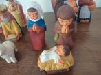 Terracotta Kerstgroep uit Peru brocante  handmade voor stal, Ophalen of Verzenden
