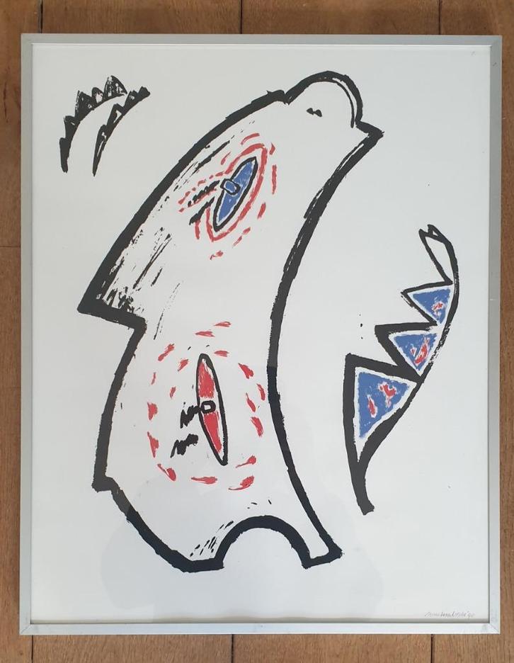 Zeefdruk ‘Haven’, van Anne Semler, Antiek en Kunst, Kunst | Litho's en Zeefdrukken, Ophalen