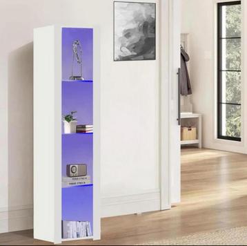 Led-etalages met geglazuurde planken,40 x 35 x 160 cm NİEUW beschikbaar voor biedingen