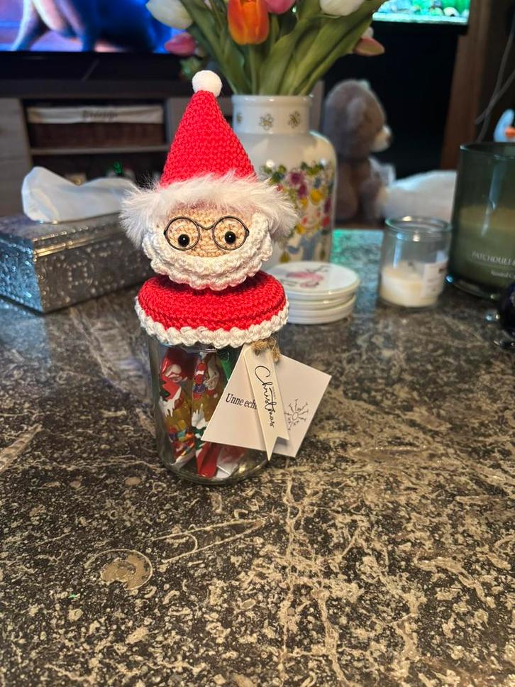 Gehaakte potjes kerstman en kerstvrouw, Diversen, Kerst, Nieuw, Verzenden