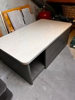 Handige Kamertafel met Opbergvak en Extra Blad, Ophalen, Kunststof, Gebruikt, 50 tot 100 cm