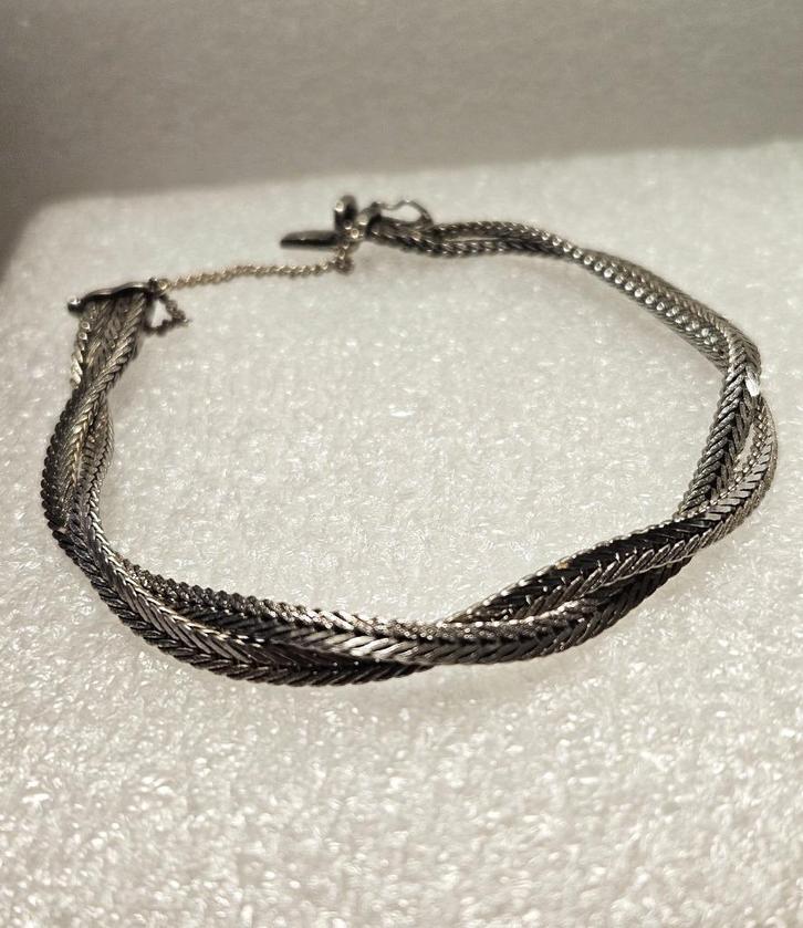 Mooie ANTIEKE zilveren (835) GEDRAAIDE armband, Sieraden, Tassen en Uiterlijk, Armbanden, Zo goed als nieuw, Zilver, Zilver, Ophalen