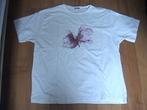 C&A Yessica wit t-shirt + opdruk van een roze bloem 44 / 46, Wit, Maat 46/48 (XL) of groter, Ophalen of Verzenden, Korte mouw