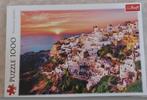 legpuzzel Sunset over santorini 1000 stukjes, Ophalen of Verzenden, 500 t/m 1500 stukjes, Zo goed als nieuw, Legpuzzel