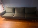 Donkergroene 3-zitsbank - 280cm breed, Huis en Inrichting, Ophalen, 250 tot 300 cm, Gebruikt, Chill, rechte bank
