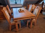 Eetkamertafel met 4 stoelen! Patine eiken?, Huis en Inrichting, Ophalen, Gebruikt, 4 tot 6 stoelen