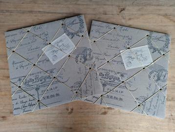 Prikbord/memobord in Frans thema, 50 x 50 cm beschikbaar voor biedingen