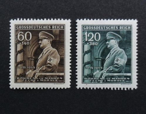 Historie 3erijk/Bohmen - 2 zegels 55e verjaardag Hitler 1944, Verzamelen, Militaria | Tweede Wereldoorlog, Duitsland, Ophalen of Verzenden