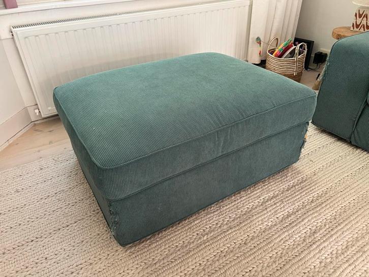 Ikea Poef met Opbergruimte - Beschadigde Hoes, Huis en Inrichting, Banken | Voetenbanken en Poefen, Gebruikt, 75 tot 100 cm, Minder dan 50 cm