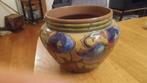 plateel bloempot gaaf model 122 rond 1900, Antiek en Kunst, Antiek | Keramiek en Aardewerk, Ophalen of Verzenden