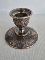 Zilveren kandelaartje - 6 cm hoog - onbekend keur, Ophalen of Verzenden, Zilver