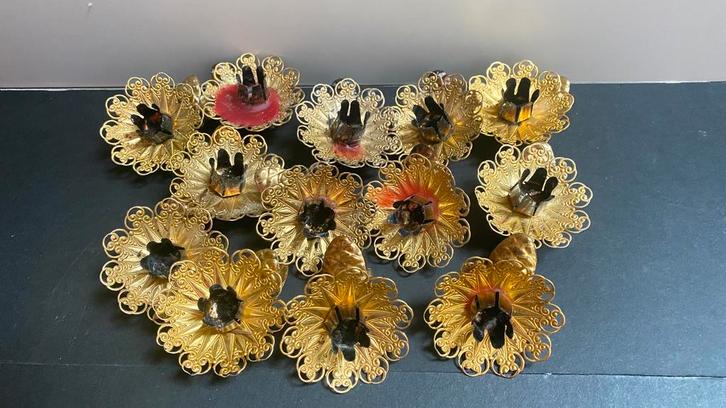 Antieke Kandelaarclips- Victoriaanse stijl. Jaren 1940s, Diversen, Kerst, Gebruikt, Ophalen of Verzenden