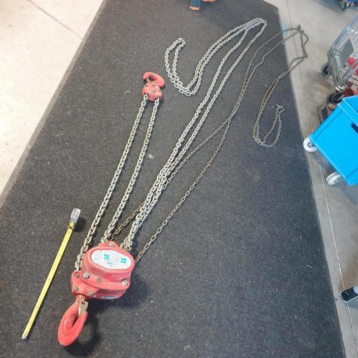 zware PROFESSIONELE lewis kettingtakel hijstoestel 3000 kg, Doe-het-zelf en Verbouw, Lieren en Takels, Gebruikt, Handmatig, Ophalen