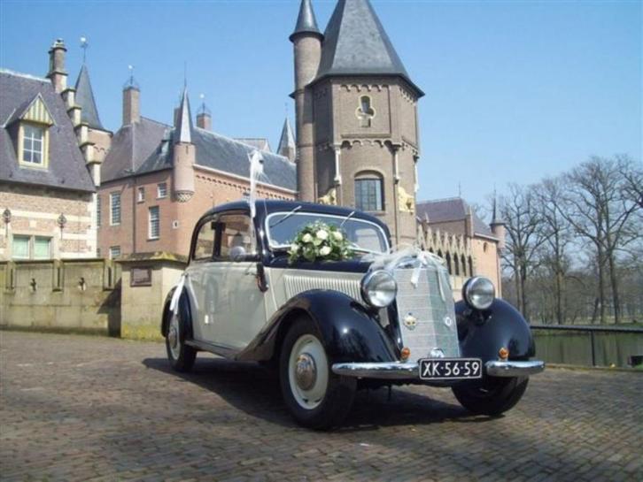 te huur Mercedes Benz 170 D inclusief chauffeur, Diensten en Vakmensen, Verhuur | Auto en Motor, Trouwauto, Met chauffeur