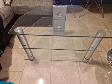 Glazen audio / tv meubel  beschikbaar voor biedingen