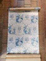 Vintage behang delfts blauw, Huis en Inrichting, Stoffering | Behang, Ophalen of Verzenden, 10 tot 25 m², Blauw