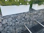 Schanskorf met Basalt breuksteen, Tuin en Terras, Grind, Keien en Split, Ophalen of Verzenden, Zo goed als nieuw, Basalt