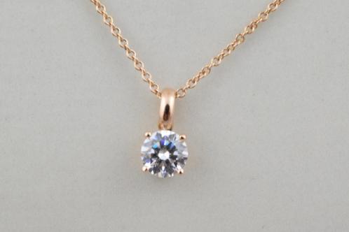14 karaat rozé gouden hanger van Blush met Zirkonia 2235-G, Sieraden, Tassen en Uiterlijk, Kettinghangers, Gebruikt, Goud, Roze