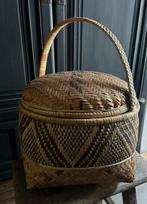 Chinese bamboe mand met deksel oosters Aziatisch, Antiek en Kunst, Ophalen of Verzenden