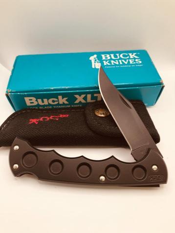 Buck XLTi Model No 560 BLACK 1993 Finger Groove Titanium NEW beschikbaar voor biedingen