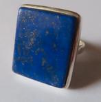 Koopje! Zilveren ring(no 48)rechthoekige lapis lazulli, incl, Verzenden, Met edelsteen, Dame, Zilver