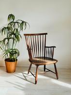 Vintage wabisabi spijlenstoel Arno Lambrecht, Ophalen, Gebruikt, Vintage, 75 tot 100 cm