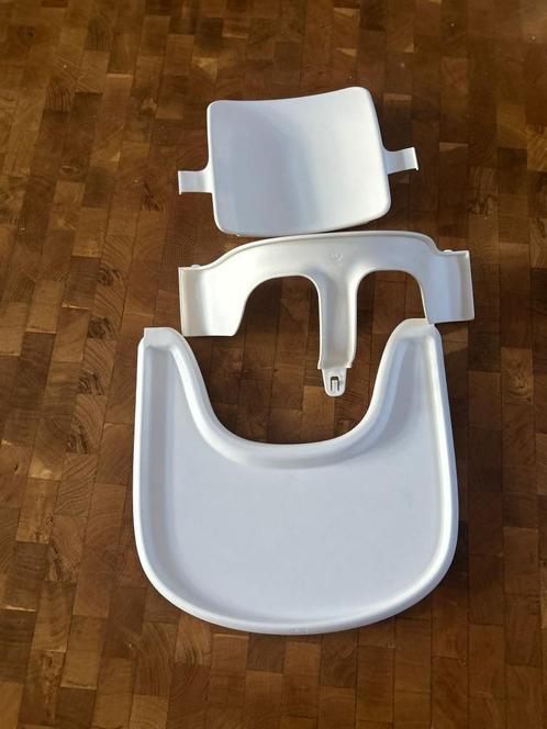 Babyset en Tray voor stokke Tripp Trapp Wit, Kinderen en Baby's, Kinderstoelen, Zo goed als nieuw, Meegroeistoel, Ophalen of Verzenden