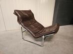 Vintage Zobra easy chair verstelbaar, Huis en Inrichting, Gebruikt, Leer, Ophalen