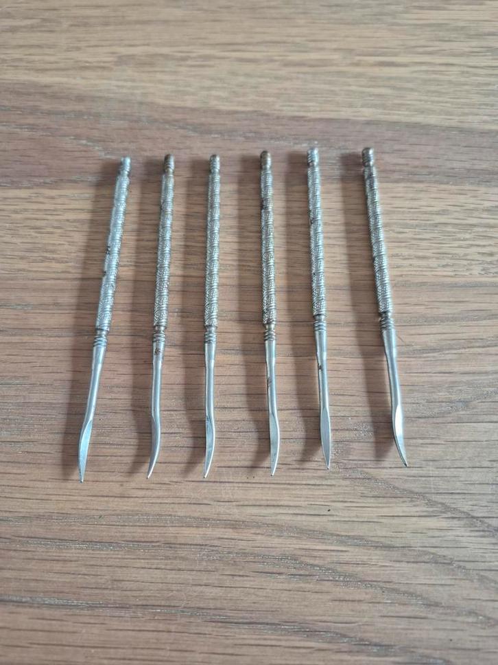 Vintage Hors d'oeuvre Mesjes Set, Antiek en Kunst, Antiek | Bestek, Ophalen of Verzenden