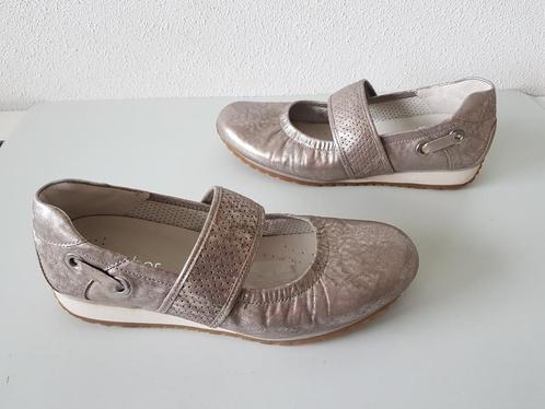 Gabor maat 40.5 / 7 G zilveren leren ballerinas instappers, Kleding | Dames, Schoenen, Zo goed als nieuw, Ballerina's, Overige kleuren