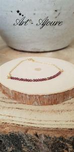 Art-Ajoure 14k Gold fill armband met Rhodoliet ., Sieraden, Tassen en Uiterlijk, Armbanden, Verzenden, Nieuw, Goud, Goud