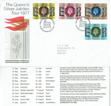 Engeland GB 1977 Kon. Elisabeth 25 jaar Queen toer beschikbaar voor biedingen