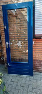 2x Hardhouten buitendeuren, Doe-het-zelf en Verbouw, Deuren en Horren, Ophalen, Gebruikt, Buitendeur, 200 tot 215 cm