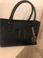 Mooie zwarte Trussardi tas rits matriaal vegan conditie goed, Ophalen of Verzenden, Zo goed als nieuw