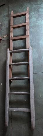 Houten ladder deco nostalgie, Doe-het-zelf en Verbouw, Ladders en Trappen, Ladder, Gebruikt, Ophalen