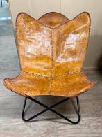 Nieuwe Buffalo Lederen Vlinderstoel, Huis en Inrichting, Stoelen, Bruin, Nieuw, Leer, Ophalen of Verzenden