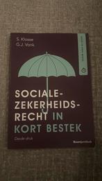 G.J. Vonk - Socialezekerheidsrecht in kort bestek, Ophalen of Verzenden, Zo goed als nieuw, G.J. Vonk; S. Klosse