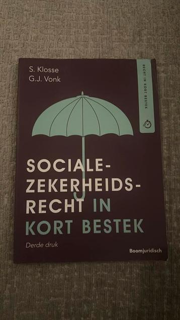G.J. Vonk - Socialezekerheidsrecht in kort bestek beschikbaar voor biedingen