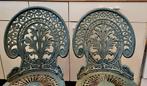 Antique French Victorian Cast Iron Garden Chairs, Ophalen, Gebruikt, Metaal