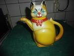 Oude Antieke Oranje Thee Pot/Kat, Ophalen, Gebruikt, Dier