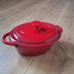 Ernesto ovale gietijzeren braadpan oranje rood, Huis en Inrichting, Keuken | Potten en Pannen, Gebruikt, Ophalen of Verzenden