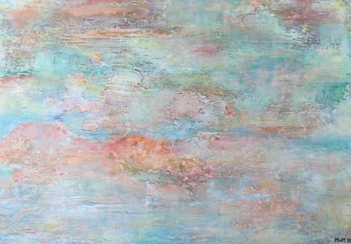 schilderij De zee 60x52x5,5cm, Huis en Inrichting, Woonaccessoires | Schilderijen, Tekeningen en Foto's, Nieuw, Schilderij, Minder dan 50 cm