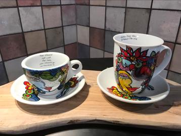 2 kop en schotels van Josien Broeren beschikbaar voor biedingen