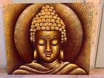 Boeddha Muurdecoratie Canvas Schilderij Houten Frame., Ophalen, Zo goed als nieuw