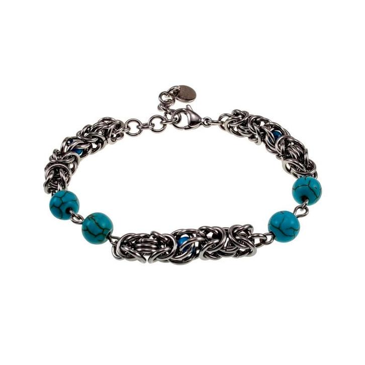 armband, Sieraden, Tassen en Uiterlijk, Armbanden, Nieuw, Staal, Zilver, Met bedels of kralen, Met edelsteen, Verzenden